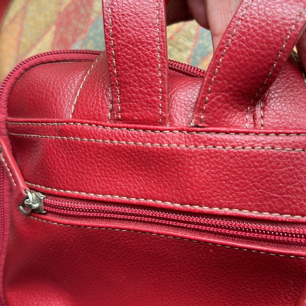 Wilsons Leather Red Leather Backpack - Picture 9 of 9